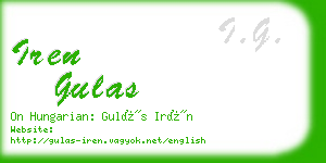 iren gulas business card